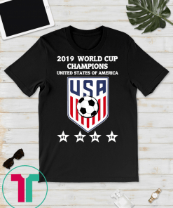 USA Women Soccer World Champions 2019, 4 Stars Classic Gift T-Shirts