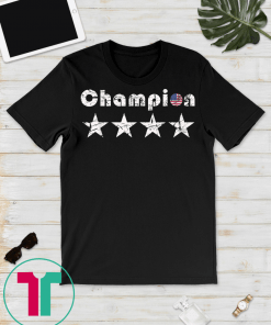 USA Women Soccer World Champions 2019 4 Stars T-Shirt
