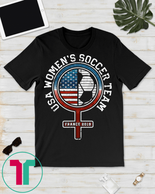 USA Women's Soccer Team T-Shirt France in 2019