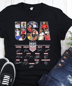 USA women’s soccer world cup championship signatures shirt