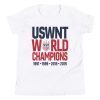 USWNT World Champions Youth Short Sleeve T-Shirt United States Women’s Soccer Cup 2019 Boys and Girls Fan Shirt WSWNT Kids Shirts
