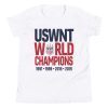 USWNT World Champions Youth Short Sleeve T-Shirt United States Women’s Soccer Cup 2019 Boys and Girls Fan Shirt WSWNT Kids T-Shirts