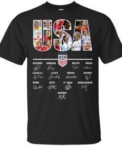 Usa Soccer Team Member Name Signature T-Shirt