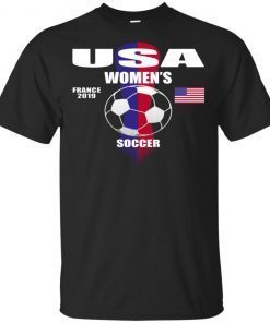 Usa Women’s France 2019 Soccer American Flag T-Shirt