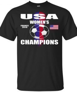 Usa Women’s France 2019 Soccer American Flag Tee Shirt