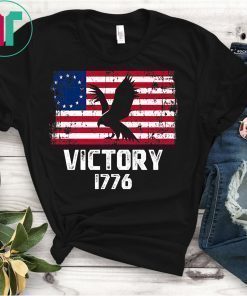Victory 1776 Patriotic Betsy Ross American USA Flag 13 Stars TEE Shirt