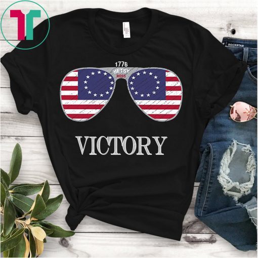 Vintage Betsy Ross Glasses Victory Sunglasses Flag Tee Shirt