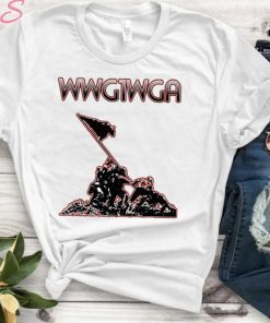WWG1WGA shirt, where we go one we go all t shirt, absolutely no one else shirt, Trump Keep America Great 2020 - Men's Cotton Crew Tee - MAGA