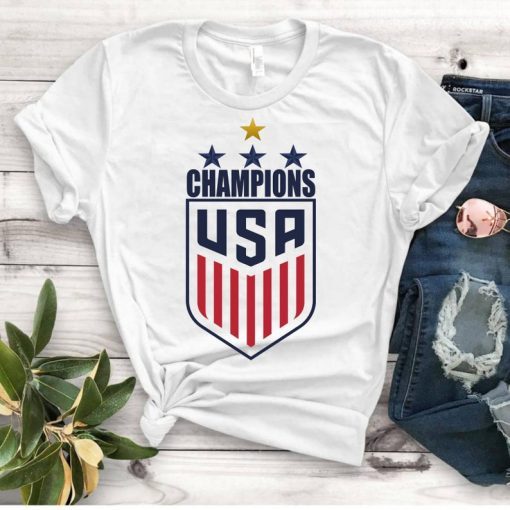 Women's National Soccer Team Shirt USWNT Alex Morgan, Julie Ertz, Tobin Heath, Megan Rapinoe. Unisex T-Shirts