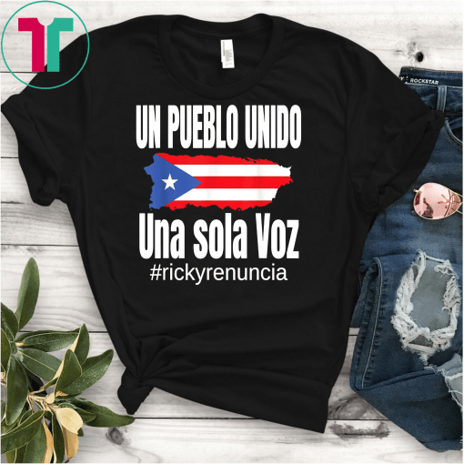 #rickyrenuncia Puerto Rico Politics Hashtag Ricky Renuncia T-Shirt Black Puerto Rico Flag Shirt
