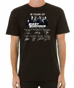 18 years of Fast and Furious Classic Tee Shirt