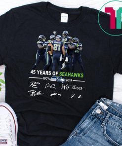 45 years of seahawks 1947-2019 signatures shirt