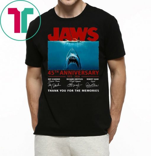 45th Years Of Jaws Anniversary Shark T-Shirt