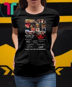 50 years of aerosmith 1970-2020 thank you for the memories signatures shirt