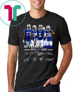 60 years of bills 1959 2019 signatures t-shirt