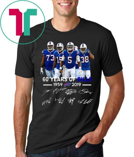 60 years of bills 1959 2019 signatures t-shirt