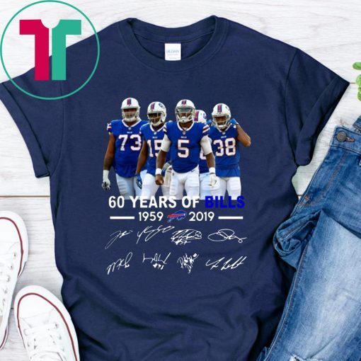 60 years of bills 1959 2019 signatures t-shirt