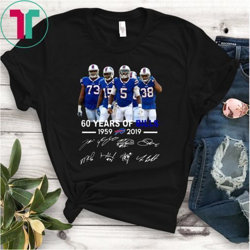 60 years of bills 1959 2019 signatures t-shirt