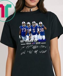 60 years of bills 1959 2019 signatures t-shirt