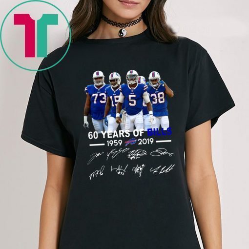 60 years of bills 1959 2019 signatures t-shirt