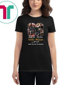 63 Years Of Willie Nelson 1956-2019 Thank You For The Memories T-Shirt