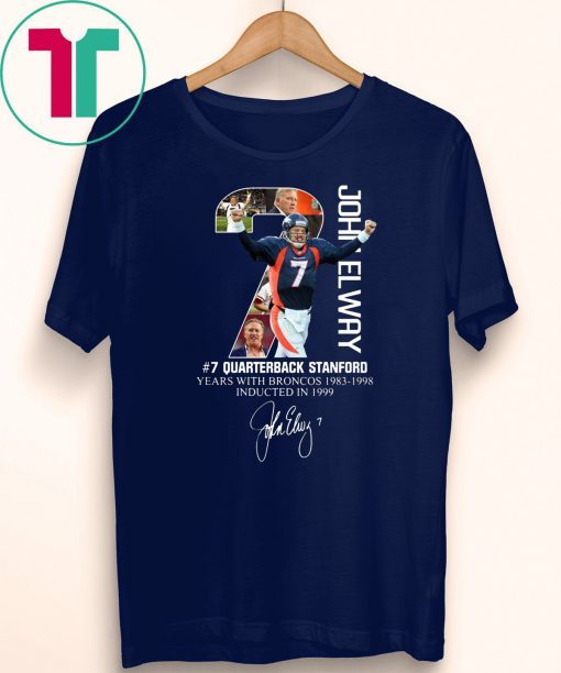 7 john elway quarterback stanford years with broncos signature shirt