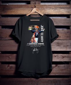 7 john elway quarterback stanford years with broncos signature shirt