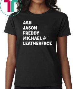 80s Horror Legends Ash Jason Freddy Michael Leatherface Halloween Shirt