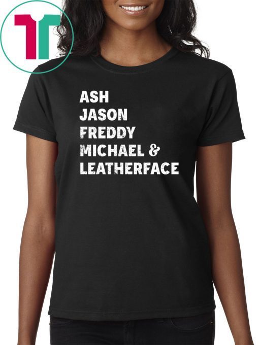 80s Horror Legends Ash Jason Freddy Michael Leatherface Halloween Shirt