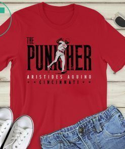 Aristides Aquino Shirt - The Punisher, Cincinnati, MLBPA