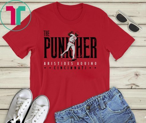 Aristides Aquino Shirt - The Punisher, Cincinnati, MLBPA