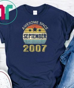 Awesome September 2007 T-Shirt 12th Birthday Decorations