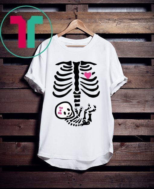 Baby Girl Skeleton Halloween Pregnancy Shirt