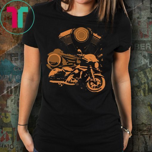 Bagger Motorcycle V Twin Tee Shirt