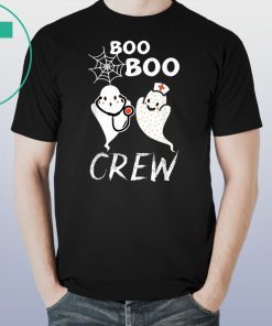 Boo Boo Crew Funny Halloween Ghost Nurse Costume T-Shirt