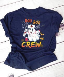 Boo Boo Crew Nurse Ghost Funny Halloween Costume Fun Gift T-Shirt