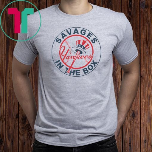 Buy Savages In The Box Funny Baseball Classic Funny Gift T-Shirt