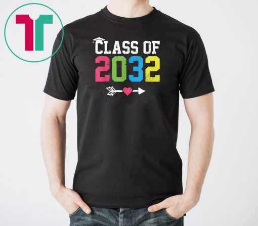 Class Of 2032 Grow With Me Graduation First Day Of School T-Shirt