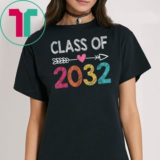 Class Of 2032 Shirt Pre-K Graduate Preschool Graduation T-Shirt