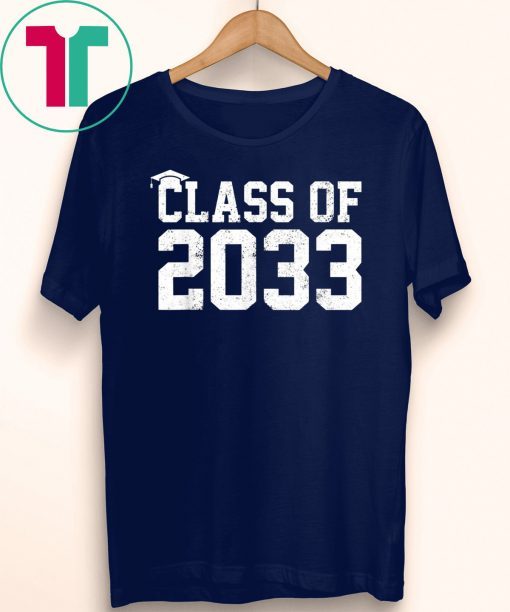 Class Of 2033 Grow With Me Graduation First Day Of School T-Shirt