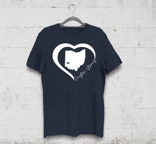 Dayton Ohio State Strong Retro Heart Map Shirt