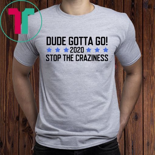 Dude Gotta Go Stop The Craziness 2020 T-Shirt