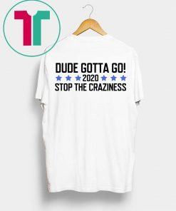 Dude Gotta Go Stop The Craziness 2020 T-Shirt