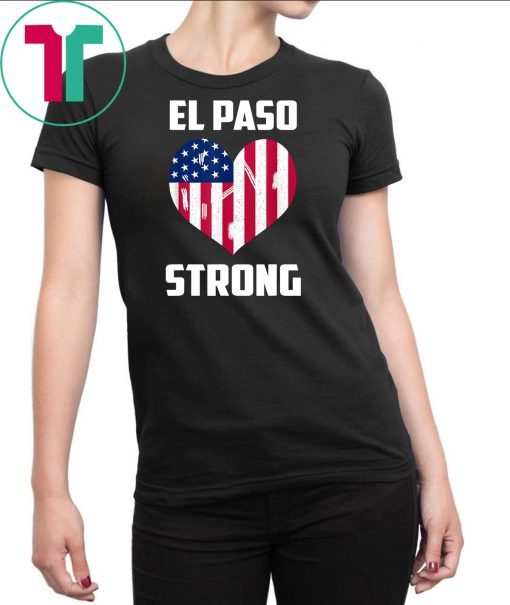 Mens El Paso Strong El Paso Texas Heart T-Shirt