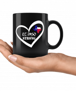 El Paso Strong Texas Flag Love Heart Mug