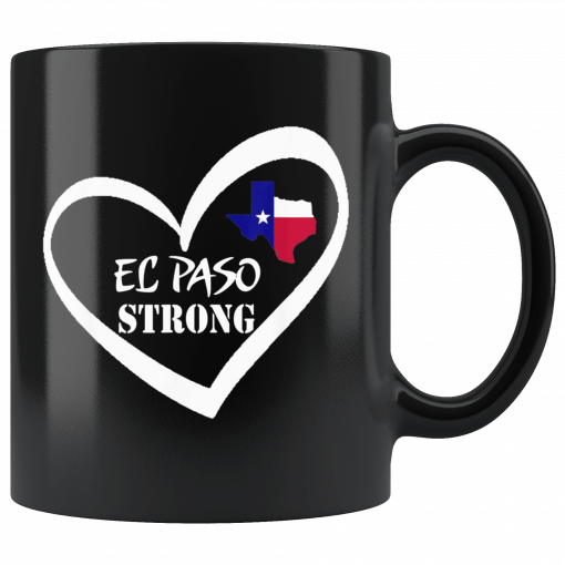 El Paso Strong Texas Flag Love Heart Mug
