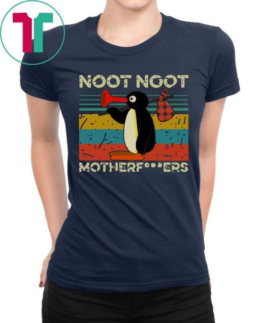 Funny Pingu Noot Noot Motherfucker Vintage T-Shirt