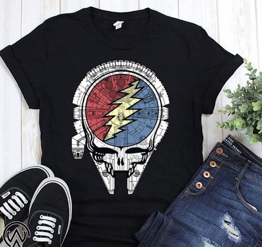 Grateful dead steal your face millennium falcon shirt