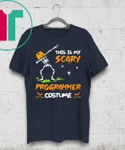 This Is My Scary Programmer Costume Dabbing Skeleton Pumpkin Halloween T-Shirt