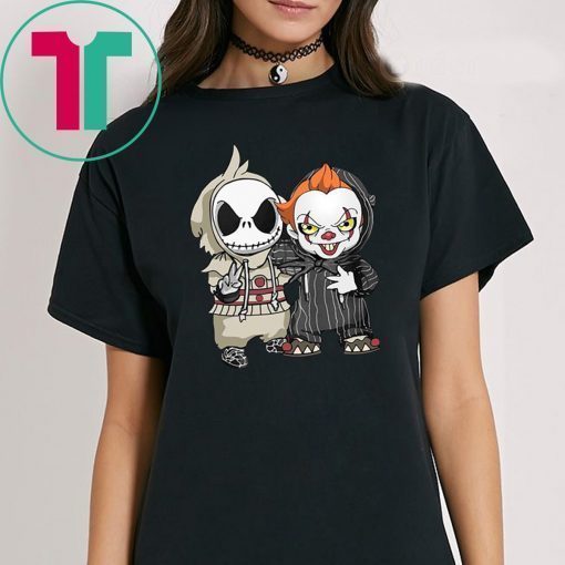 Halloween jack skellington and pennywise shirt